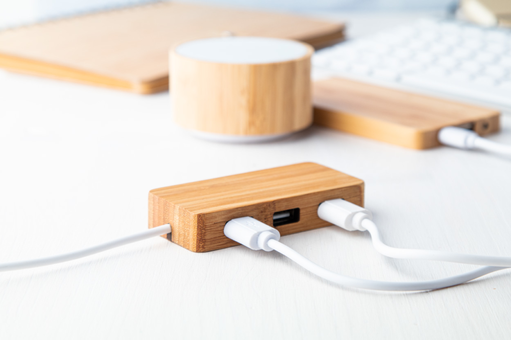 Bambusz 3-portos USB elosztó