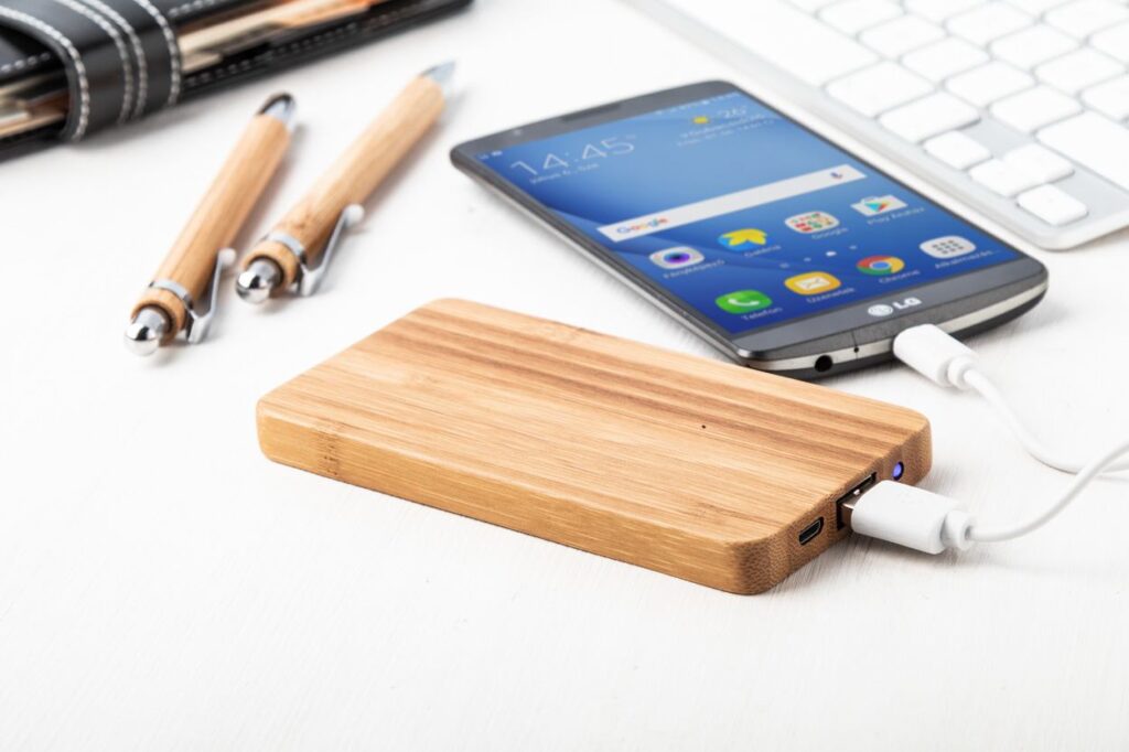Bambusz powerbank